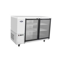 Atosa SBB59GGRAUS1 Stainless Steel Two Glass Door Back Bar Cooler 58"