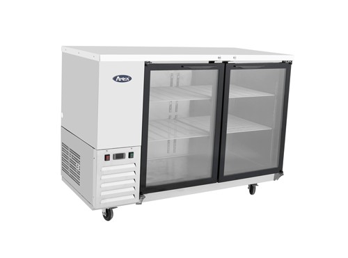 Atosa SBB59GGRAUS1 Stainless Steel Two Glass Door Back Bar Cooler 58"