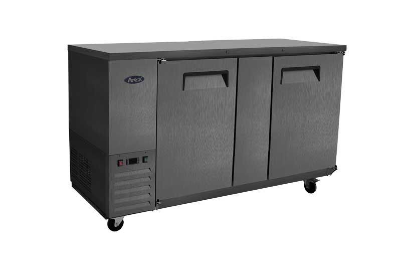 Atosa SBB69GRAUS2 Black Two Door Back Bar Cooler, 68"