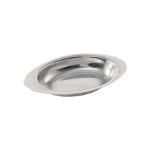 CAC China AUDS-12 Stainless Steel Oval Au Gratin Dish 12 oz.