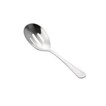 CAC China 8015-22 Auspicious Slotted Spoon, Extra Heavy Weight 18/8, 9&quot; - 1 dozen