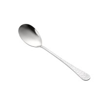CAC China 8015-19 Auspicious Solid Spoon, Extra Heavy Weight 18/8, 11-1/2&quot; - 1 dozen