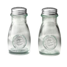 TableCraft 6618 Authentic Recycled Green 4 oz. Glass Shakers