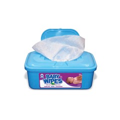 Baby Wipes Tub, Scented, White, 12 Tubs/Carton