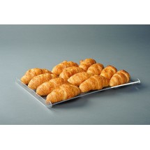Rosseto BKM004 Clear Acrylic Rectangular Bakery Display Tray, Set Of 3, 14&quot; x 11&quot; x 1&quot;