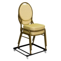 Flash Furniture FD-BAN-CH-DOLLY-GG Banquet and Church Chair 4-Wheel Dolly