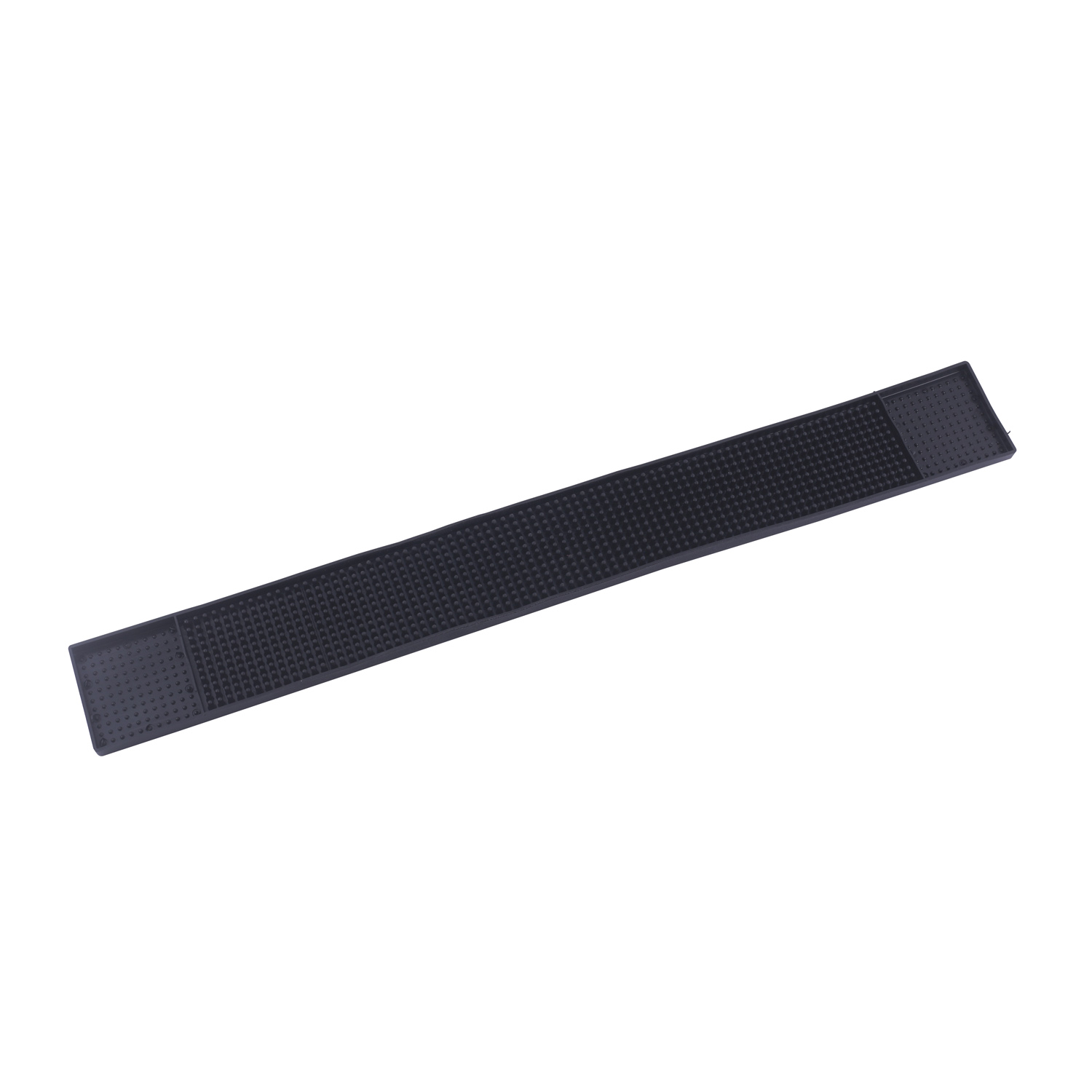 CAC China BRMT-27BK Black Plastic Bar Drink Rail Mat 27" x 3-1/4"
