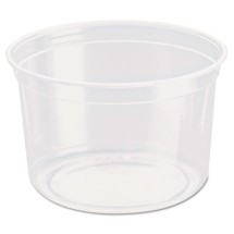 Bare Eco-Forward RPET Deli Containers, 16 oz, Clear, 500/Carton