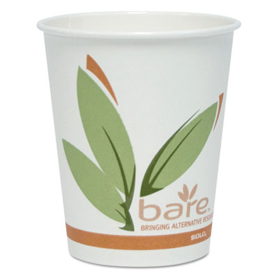 Bare by Solo Eco-Forward Recycled Content PCF Hot Cups, Paper, 10 oz, 300/Carton