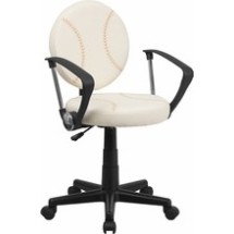 Flash Furniture BT-6179-BASE-A-GG Baseball Task Chair with Arms