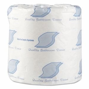 Standard Bath Tissue, 1-Ply, White,  96 Wrapped Rolls/Carton