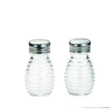 TableCraft BH2 Beehive 2 oz. Glass Salt & Pepper Shaker with Stainless Top