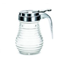 TableCraft BH7 Beehive 6 oz. Glass Thumb-Operated Dispenser with Chrome Top