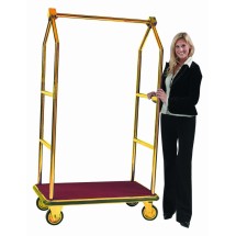 Aarco Products LC-2B Bellman's Luggage Cart with Brass Finish