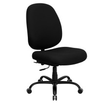 Flash Furniture WL-715MG-BK-GG Big & Tall Black Fabric Task Chair, 400 Lb. Capacity
