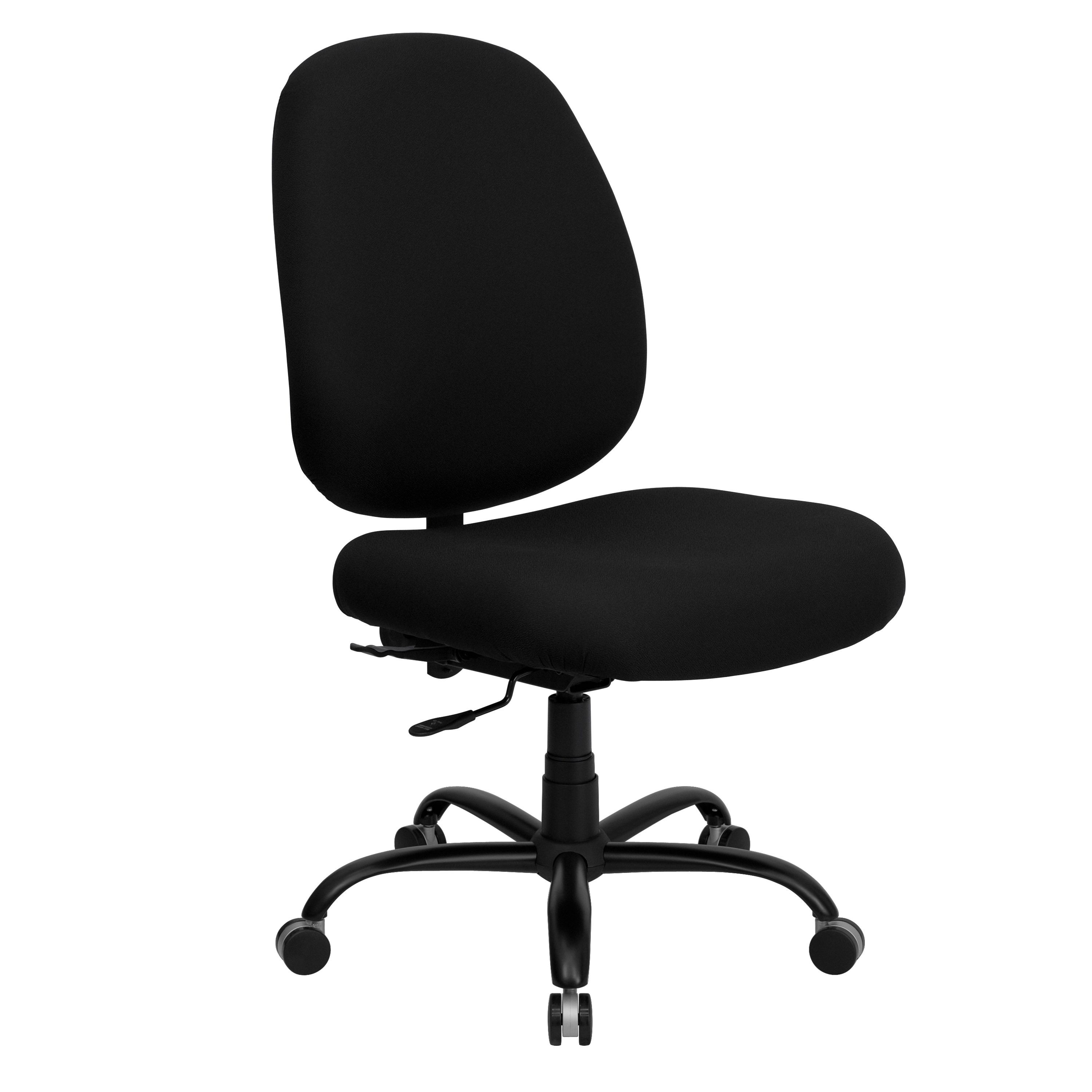 Flash Furniture WL-715MG-BK-GG Big and Tall Black Fabric Task Chair