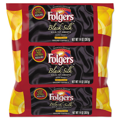 Folgers Coffee Filter Packs, Black Silk, 1.4 oz. Pack, 40Packs/Carton