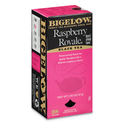 Bigelow Raspberry Black Tea, Raspberry, 0.34 lbs, 28/Box