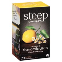 Bigelow Steep Tea, Chamomile Citrus Herbal, 1 oz. Tea Bag, 20/Box