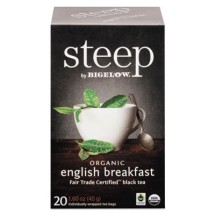 Bigelow Steep Tea, English Breakfast, 1.6 oz. Tea Bag, 20/Box