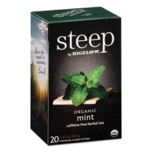 Bigelow Steep Tea, Mint, 1.41 oz. Tea Bag, 20/Box