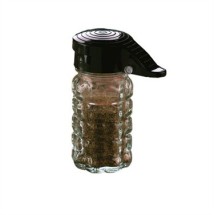 TableCraft 163MPBK Glass Shaker 1.5 oz. with Black Moisture Proof ABS Top