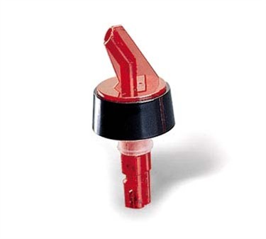 TableCraft 2246A Proper Pour 1 oz. Posi-Pourer with Red Dip Tube/Red Spout