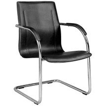 Flash Furniture BT-509-BK-GG Black Contour Side Chair
