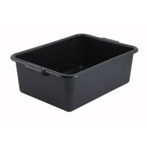 Winco PL-7K Black Dish Box 20-1/4&quot; x 15-1/2&quot; x 7&quot;