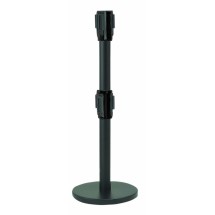 Aarco Products HBK-27 Form-A-Line Crowd Control System Dual Retractable Belt, Black