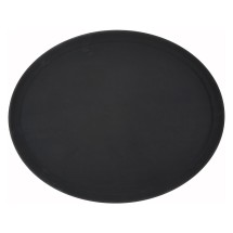 Winco TRH-2722K Black Easy Hold Oval Tray 22&quot; x 27&quot;