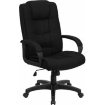 Flash Furniture GO-5301B-BK-GG Black Fabric High Back Executive Office Chair