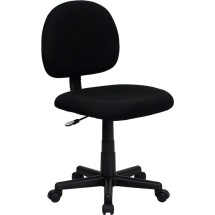 Flash Furniture BT-660-BK-GG Black Fabric Mid Back Ergonomic Task Chair