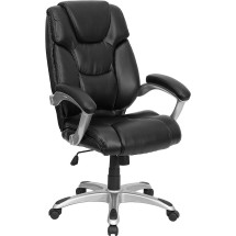 Flash Furniture GO-931H-BK-GG Black Leather Executive Office Chair