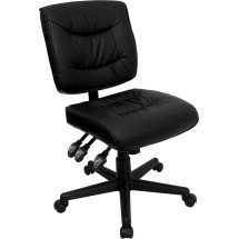 Flash Furniture GO-1574-BK-GG Black Leather Multi-Function Task Chair