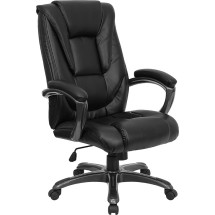 Flash Furniture GO-7194B-BK-GG Black Leather Office Chair