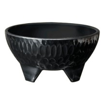 G.E.T. Enterprises MOJ-802-BK Viva Mexico Black 10 oz. Molcajete Bowl