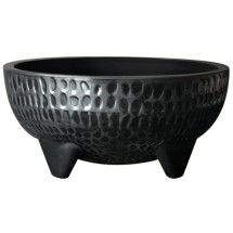 G.E.T. Enterprises MOJ-804-BK Viva Mexico Black 2 Qt. Molcajete Bowl