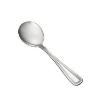 CAC China 3008-04 Black Pearl Bouillon Spoon, Heavyweight 18/0, 6 1/8"