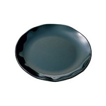Thunder Group RF1016BW Black Pearl Two-Tone Round Dinner Plate 16&quot;