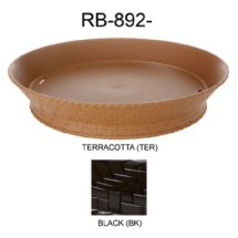 G.E.T. Enterprises RB-894-BK Black Plastic 7-1/4&quot; Round Basket with Base