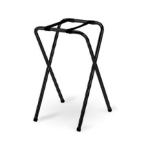 TableCraft 23BK Black Powder-Coated Metal Tray Stand 29-1/2&quot;H