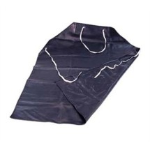 Franklin Machine Products  133-1314 Black Rubber Apron with Cloth Ties 45&quot; L x 35&quot; W