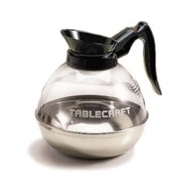 TableCraft 18 Coffee Decanter 64 oz. with Black Stainless Steel Base