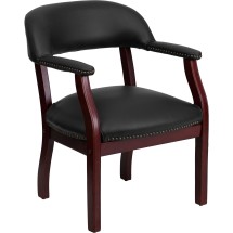 Flash Furniture B-Z105-BLACK-GG Black Vinyl Luxurious Conference Chair
