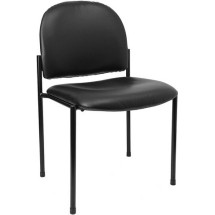 Flash Furniture BT-515-1-VINYL-GG Black Vinyl Steel Stacking Chair