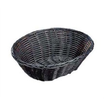 TableCraft 2474 Black Handwoven Oval Basket 9&quot; x 6&quot; x 2-1/4&quot;