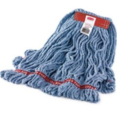 Web Foot Shrinkless Looped-End Wet Mop Head, Cotton/Synthetic, Medium, White