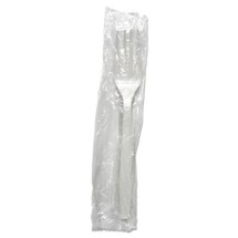 Boardwalk Heavyweight Wrapped Cutlery, Fork, White, 1000/Carton
