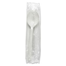Boardwalk Heavyweight Wrapped Polypropylene Cutlery White Soup Spoon, 1000/Carton